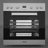 Four mural &agrave; convection 24 po EasyControl noir et acier inoxydable de Miele ( H2261B )
