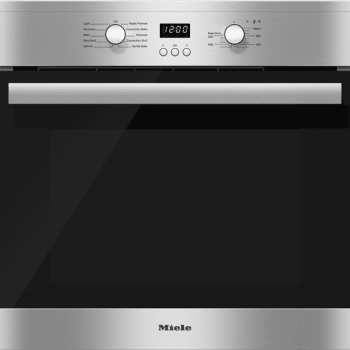 Four mural &agrave; convection 24 po EasyControl noir et acier inoxydable de Miele ( H2261B )
