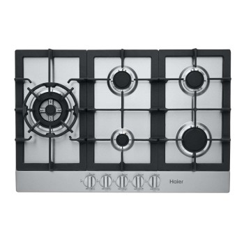 Surface de cuisson au gaz de 30 po / 5 br&ucirc;leurs en acier Inoxydable * PRODUIT NEUF * Haier ( HCC3230AGS )
