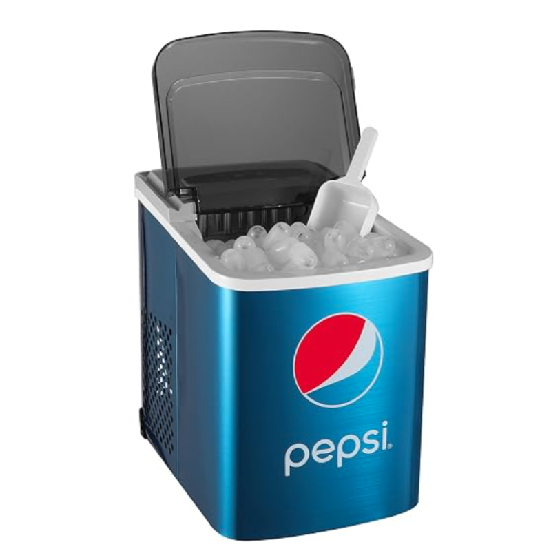 Machine &agrave; Gla&ccedil;ons PEPSI &agrave; Capacit&eacute; de 26 lbs avec Ouvre-Bouteilles Int&eacute;gr&eacute; Bleu *PRODUIT NEUF* Curtis ( ICE147PEP )