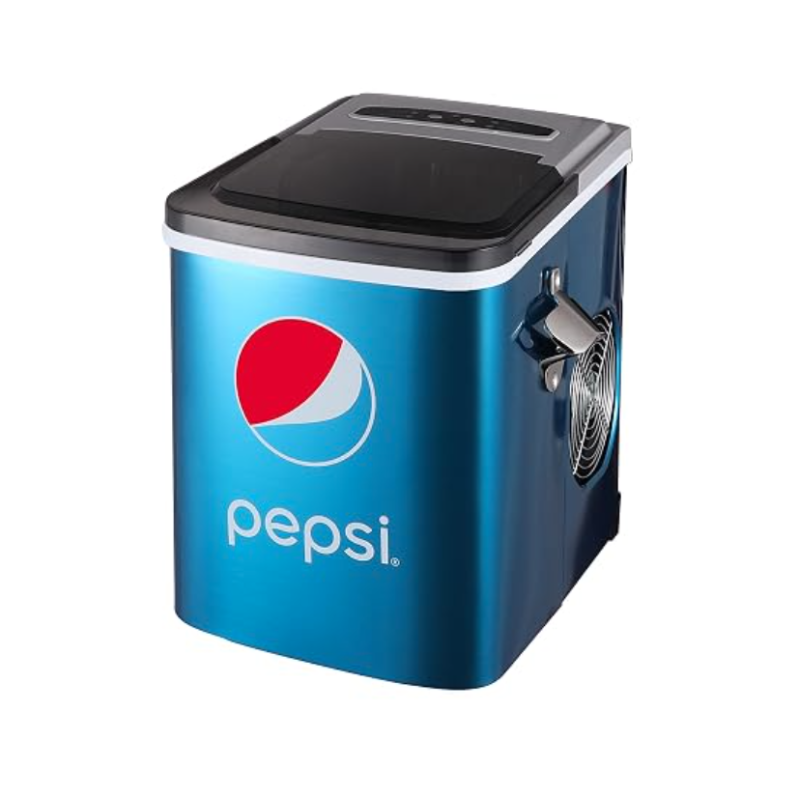 Machine &agrave; Gla&ccedil;ons PEPSI &agrave; Capacit&eacute; de 26 lbs avec Ouvre-Bouteilles Int&eacute;gr&eacute; Bleu *PRODUIT NEUF* Curtis ( ICE147PEP )