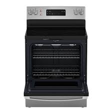 Cuisini&egrave;re &Eacute;lectrique de 5 pi&sup3; / 30" Auto-Nettoyante et 4 Br&ucirc;leurs en Acier Inoxydable GE ( JCB630SVSS )