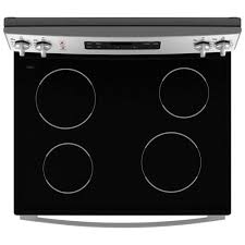 Cuisini&egrave;re &Eacute;lectrique de 5 pi&sup3; / 30" Auto-Nettoyante et 4 Br&ucirc;leurs en Acier Inoxydable GE ( JCB630SVSS )