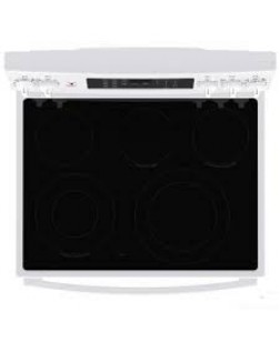 Cuisinière à Convection Électrique de 5.0 pi³ Autonettoyante en Blanc GE ( JCB840DVWW )