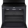 Cuisini&egrave;re de 5.0 pi&sup3; / 30" &agrave; Convection Europ&eacute;enne V&eacute;ritable et Friture &agrave; Air Ardoise GE ( JCB840ETES )