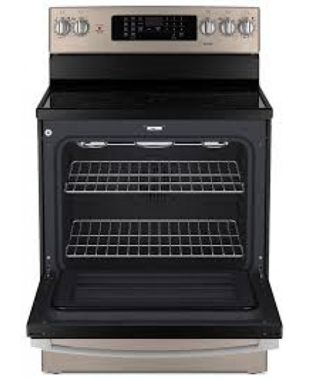 Cuisinière de 5.0 pi³ / 30" à Convection Européenne Véritable et Friture à Air Ardoise GE ( JCB840ETES )