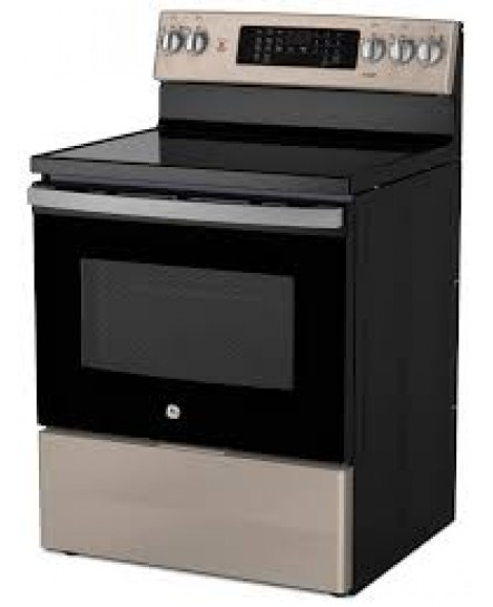 Cuisinière de 5.0 pi³ / 30" à Convection Européenne Véritable et Friture à Air Ardoise GE ( JCB840ETES )