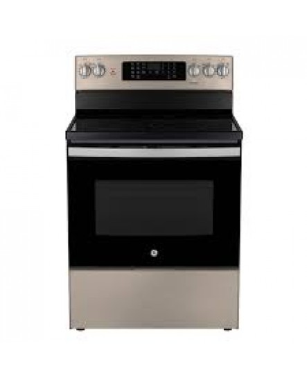 Cuisinière de 5.0 pi³ / 30" à Convection Européenne Véritable et Friture à Air Ardoise GE ( JCB840ETES )
