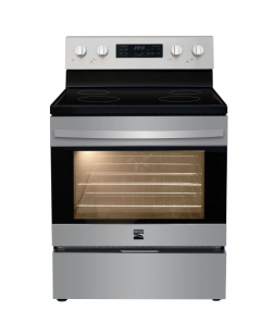 Cuisinière Électrique à Convection Véritable de 30" / 5 pi³ avec Friteuse à Air en Acier Inoxydable *PRODUIT NEUF* Kenmore ( KKFTR4.8SS )