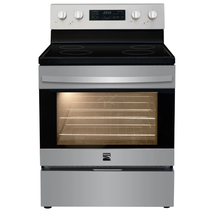 Cuisini&egrave;re &Eacute;lectrique &agrave; Convection V&eacute;ritable de 30" / 5 pi&sup3; avec Friteuse &agrave; Air en Acier Inoxydable Kenmore ( KKFTR4.8SS )