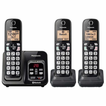T&eacute;l&eacute;phone sans fil &agrave; 3 combin&eacute;s DECT 6.0 Bluetooth Panasonic ( KX-TG273C )