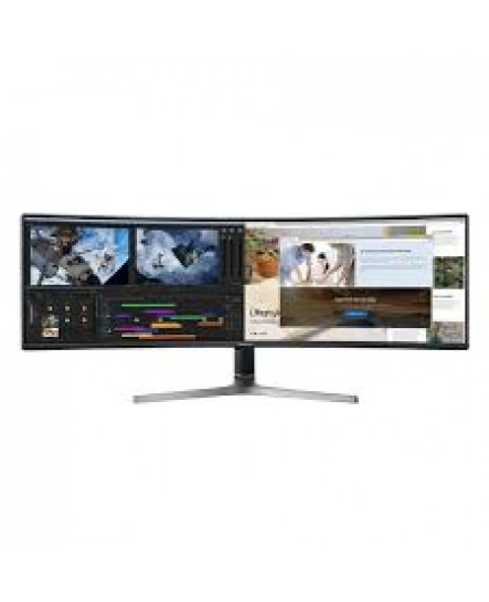 Moniteur de jeu incurvé DEL de 49 po VA WQHD 1440p 120 Hz 4ms gris-gris FreeSync Samsung ( LC49RG90SSNXZA )