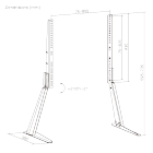 Support TV de Table R&eacute;glable de Style Minimaliste pour T&eacute;l&eacute;viseurs &agrave; &Eacute;cran Plat de 32" &agrave; 70" DJ Style ( LDT03-21L )