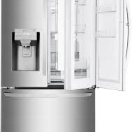 R&eacute;frig&eacute;rateur &agrave; portes fran&ccedil;aises de 36" / 28 pi&sup3; Wi-Fi SmartThinQ en Acier Inoxydable LG ( LFXS28566S )