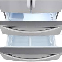 R&eacute;frig&eacute;rateur &agrave; porte fran&ccedil;aise de 36" / 26.9 pI&sup3; avec tiroirs de cong&eacute;lation doubles en acier inoxydable r&eacute;sistant aux taches LG ( LMWS27626S )