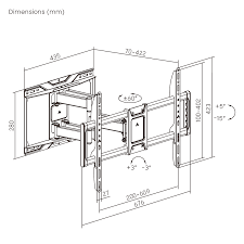 Support Mural Robuste &agrave; Mouvement Complet Pour &Eacute;cran De 37''-90'' DJ Style ( LPA86-466 )