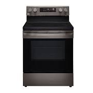 Cuisini&egrave;re &eacute;lectrique 5 &eacute;l&eacute;ments &Agrave; Convection et Friture air de 6,3 pi&sup3; /30 po en Acier Inoxydable Noir de LG ( LREL6323D )