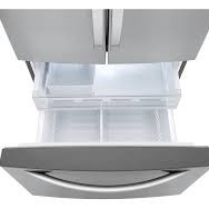 R&eacute;frig&eacute;rateur de 25 pi&sup3; / 33 pouces &agrave; portes fran&ccedil;aises r&eacute;sistant aux taches en Acier Inoxydable LG ( LRFCS2503S )