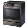 Cuisini&egrave;re &Eacute;lectrique Encastrable &agrave; 5 &eacute;l&eacute;ments Four &agrave; Convection et Friture &agrave; Air de 6,3 pi&sup3; / 30 po en Acier Inoxydable Noir LG ( LSEL6333D )