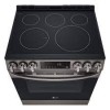 Cuisini&egrave;re &Eacute;lectrique Encastrable &agrave; 5 &eacute;l&eacute;ments Four &agrave; Convection et Friture &agrave; Air de 6,3 pi&sup3; / 30 po en Acier Inoxydable Noir LG ( LSEL6333D )