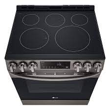 Cuisini&egrave;re &Eacute;lectrique Encastrable &agrave; 5 &eacute;l&eacute;ments Four &agrave; Convection et Friture &agrave; Air de 6,3 pi&sup3; / 30 po en Acier Inoxydable Noir LG ( LSEL6333D )