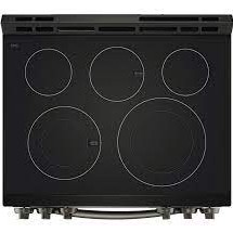 Cuisini&egrave;re &Eacute;lectrique Encastrable &agrave; 5 &eacute;l&eacute;ments Four &agrave; Convection et Friture &agrave; Air de 6,3 pi&sup3; / 30 po en Acier Inoxydable Noir LG ( LSEL6333D )