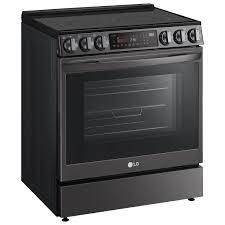 Cuisini&egrave;re &Eacute;lectrique Encastrable 5 &eacute;l&eacute;ments Four &agrave; Convection et Friture &agrave; Air de 6,3 pi&sup3; / 30 po en Acier Inoxydable Noir LG ( LSEL6335D )