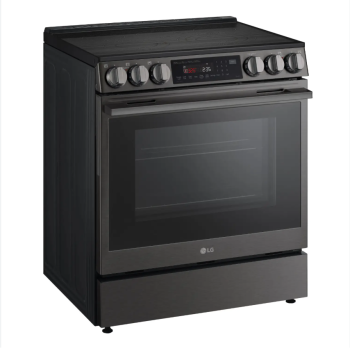 Cuisini&egrave;re &Eacute;lectrique Encastrable 5 &eacute;l&eacute;ments Four &agrave; Convection et Friture &agrave; Air de 6,3 pi&sup3; / 30 po en Acier Inoxydable Noir LG ( LSEL6335ZE )