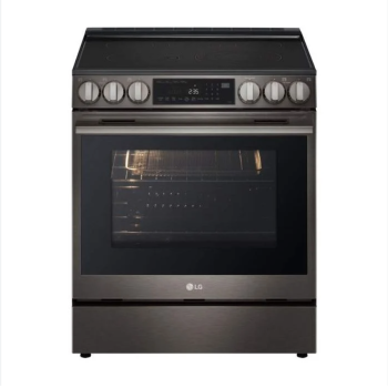 Cuisini&egrave;re &Eacute;lectrique Encastrable 5 &eacute;l&eacute;ments Four &agrave; Convection et Friture &agrave; Air de 6,3 pi&sup3; / 30 po en Acier Inoxydable Noir LG ( LSEL6335ZE )