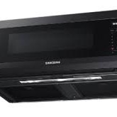 Four Micro-Ondes avec Hotte Int&eacute;gr&eacute;e 1,1 pi&sup3; &agrave; Profil Bas 550 PCM Wi-Fi & Commandes Vocales en Acier Inoxydable Noir Samsung ( ME11A7710DG )