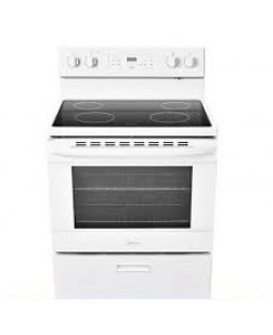 Cuisinière Autoportante à Surface de Cuisson Lisse de 30" / 5,1 pi³ Blanche Midea ( MER30B12AWWC )