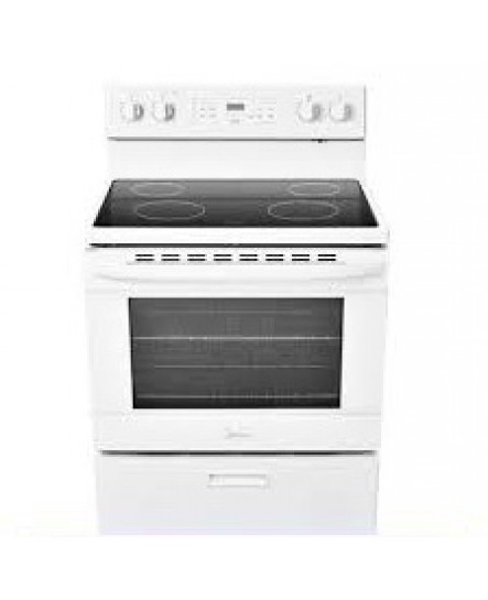 Cuisinière Autoportante à Surface de Cuisson Lisse de 30" / 5,1 pi³ Blanche Midea ( MER30B12AWWC )