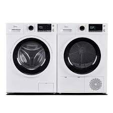 Ensemble Compacte Laveuse De 2.9 Pi&sup3; + S&eacute;cheuse &Eacute;lectrique &Agrave; Pompe &Agrave; Chaleur Sans &Eacute;vent De 4.4 Pi&sup3; Frontal Blanche Midea ( MLH27N4AWWC / MLE27N4AWWC )