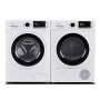 Ensemble Compacte Laveuse De 2.9 Pi&sup3; + S&eacute;cheuse &Eacute;lectrique &Agrave; Pompe &Agrave; Chaleur Sans &Eacute;vent De 4.4 Pi&sup3; Frontal Blanche Midea ( MLH27N4AWWC / MLE27N4AWWC )
