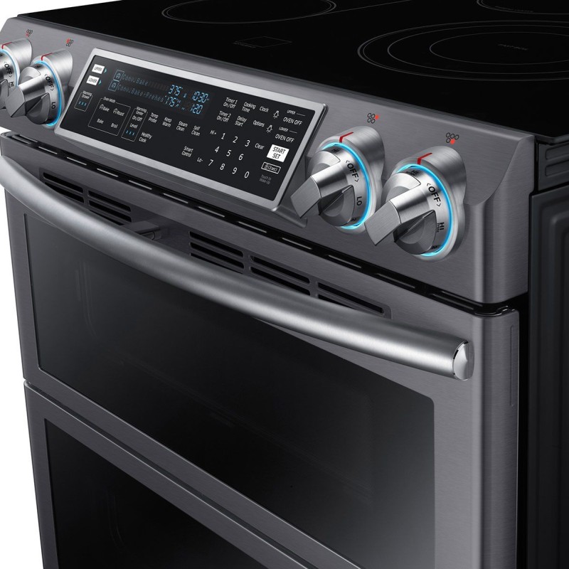 Cuisini&egrave;re Encastrable &Eacute;lectrique de 5,8 pi&sup3; Convection Double Flex Duo en Acier Inoxydable Noir *D&Eacute;MO* Samsung ( NE58K9850WG )