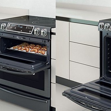 Cuisini&egrave;re Encastrable &Eacute;lectrique de 5,8 pi&sup3; Convection Double Flex Duo en Acier Inoxydable Noir *D&Eacute;MO* Samsung ( NE58K9850WG )
