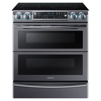 Cuisini&egrave;re Encastrable &Eacute;lectrique de 5,8 pi&sup3; Convection Double Flex Duo en Acier Inoxydable Noir *D&Eacute;MO* Samsung ( NE58K9850WG )