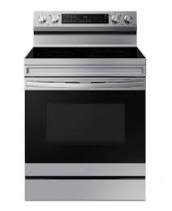 Cuisinière Électrique Autonome de 6,3 pi³ à Convection par Ventilateur avec Wi-Fi et Friture à Air en Acier Inoxydable de Samsung ( NE63A6511SS )