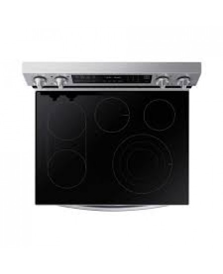 Cuisinière Électrique Wi-Fi de 6,3 pi³ à Convection FlexDuo Air Fry en Acier Inoxydable Samsung ( NE63A6751SS )