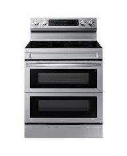 Cuisinière Électrique Wi-Fi de 6,3 pi³ à Convection FlexDuo Air Fry en Acier Inoxydable Samsung ( NE63A6751SS )