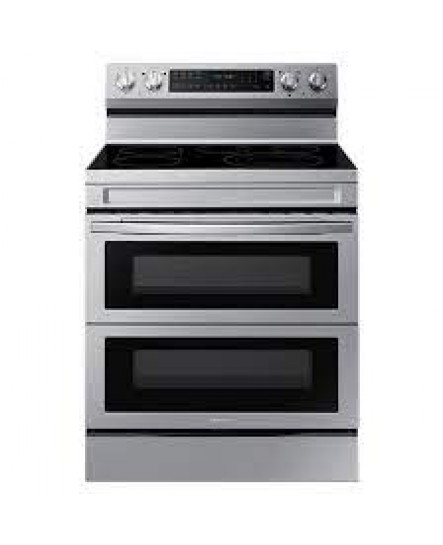 Cuisinière Électrique Wi-Fi de 6,3 pi³ à Convection FlexDuo Air Fry en Acier Inoxydable Samsung ( NE63A6751SS )