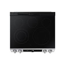 Cuisini&egrave;re Encastrable 30" &agrave; 5 &eacute;l&eacute;ments Four &agrave; Convection de  6.3 pi&sup3; / Friture &agrave; Air Blanche BESPOKE Samsung ( NE63BB871112AC )