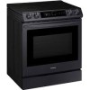 Cuisini&egrave;re &eacute;lectrique encastrable de 6,3 pi&sup3; / 30 po &agrave; Convection V&eacute;ritable et Friture &agrave; air en Acier Inoxydable Noir Samsung ( NE63T8711SG )