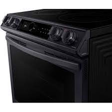 Cuisini&egrave;re &Eacute;lectrique Encastrable &agrave; 2 Fours Friture Air de 6,3 pi&sup3; / 30" en Acier Inoxydable Noir Samsung ( NE63T8751SG )