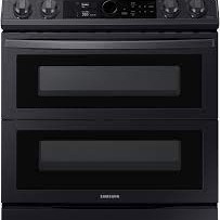 Cuisini&egrave;re &Eacute;lectrique Encastrable &agrave; 2 Fours Friture Air de 6,3 pi&sup3; / 30" en Acier Inoxydable Noir Samsung ( NE63T8751SG )