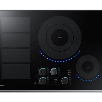 Surface de cuisson &eacute;lectrique de 30 pouces &agrave; Induction en acier inoxydable noir Samsung ( NZ30K7880UG )