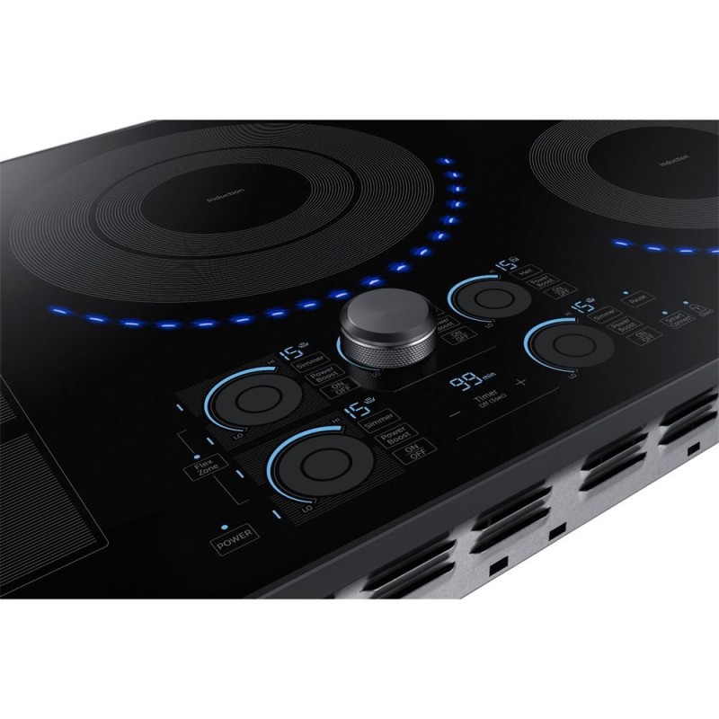 Surface de cuisson &agrave; induction 36 po en Inox noir de Samsung ( NZ36K7880UG )