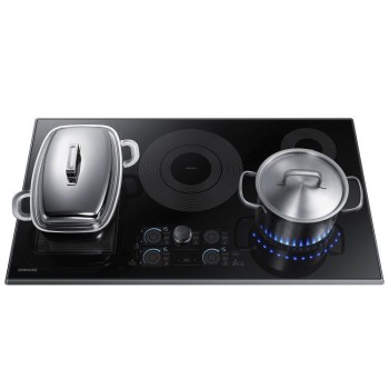 Surface de cuisson &agrave; induction 36 po en Inox noir de Samsung ( NZ36K7880UG )