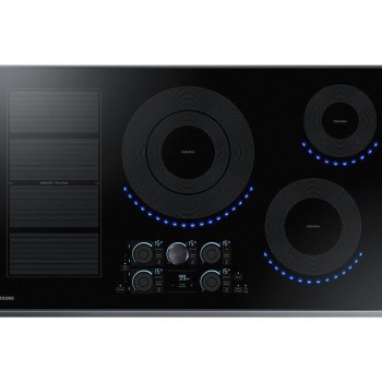 Surface de cuisson &agrave; induction 36 po en Inox noir de Samsung ( NZ36K7880UG )