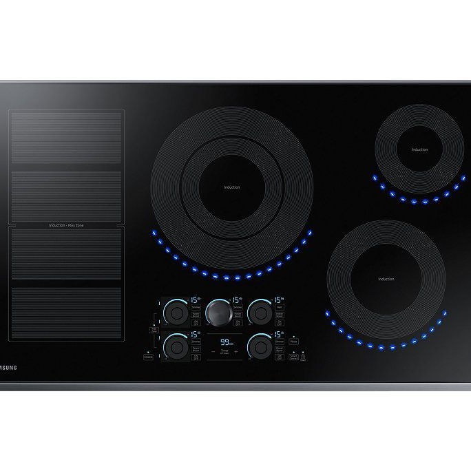 Surface de cuisson &agrave; induction 36 po en Inox noir de Samsung ( NZ36K7880UG )